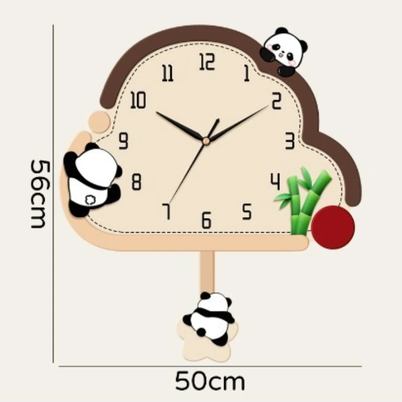 Children Chic Wall Clocks Silent Bedroom Art Cute Wall Clock Electronic Pendulum Pendule Horloge Murale House Decoration