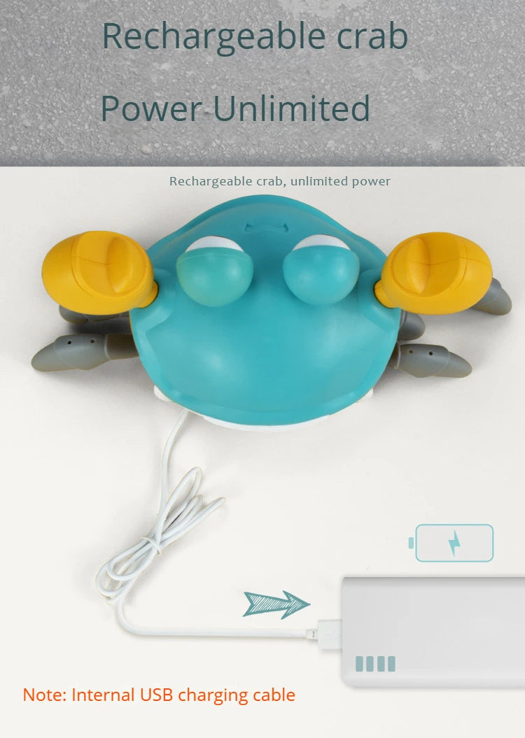 Children's Induction Escape Crab Crab Crawl Electronic Pet Toys Baby Music Early Education Mobile Toys Free Delivery
