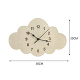 Nordic Wall Clock Silent Clock Battery Operated Decorative for Kids Table Children Living Room Ornaments Blue Flowers Creative
