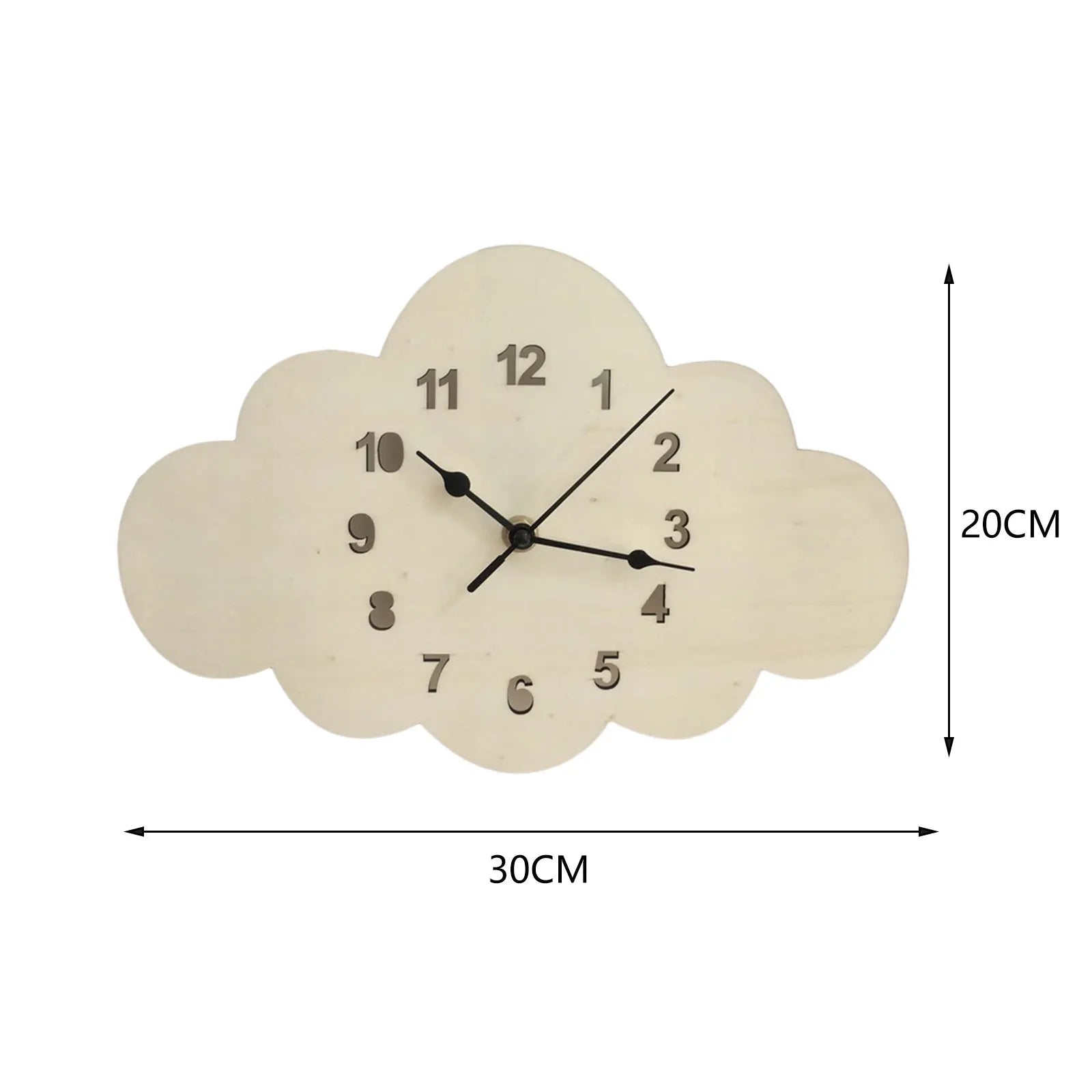 Nordic Wall Clock Silent Clock Battery Operated Decorative for Kids Table Children Living Room Ornaments Blue Flowers Creative