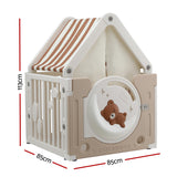 Keezi Kids Play Tent Playhouse Castle with Floor Mat 85CMX113CM