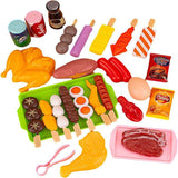 28PCS Pretend BBQ Grill Cooking Food Toy Set for Role Play