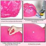 Explosion-Proof Thickened Inflatable Yoga Ball Massage Fitness Stability Ball - Grey - 75cm