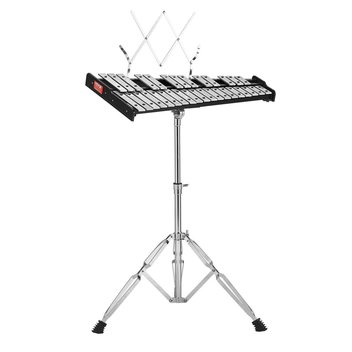 VEVOR 32 Note Glockenspiel Xylophone Bell Kit, Professional Percussion Instrument Set with Mallets, Drum Sticks, Music Stand, Adjustable Stand and Carrying Bag for Students & Adults