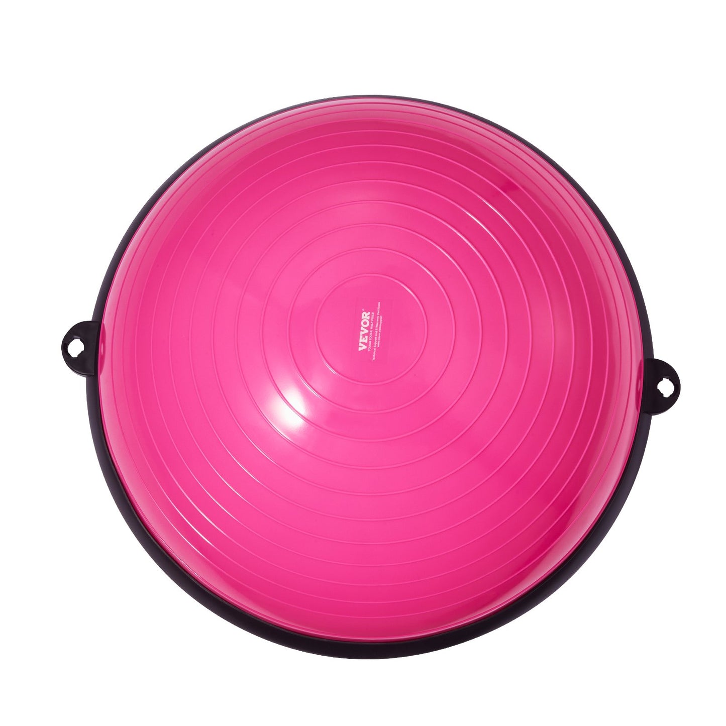 VEVOR Half Exercise Ball Trainer, 23 inch Balance Ball Trainer, 660lbs Capacity Stability Ball, Yoga Ball with Resistance Bands & Foot Pump, Strength Fitness Ball for Home Gym, Full Body Workout, Pink