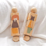 Wooden Rotating Animal Matching Toy