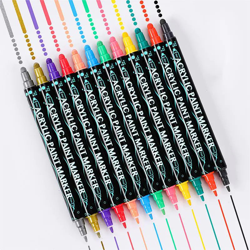 Double-Ended Waterproof Pigment Pens for DIY Projects