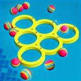1+10pcs Suitable for Family Party Water Sports Floating Swimming Pool Toy Throw Game Water Game Mat Small Ball Table Game Table - Durable, Safe Throw Game | Water Fun and Coordination Swimming Pool Water Sports Floating Swimm