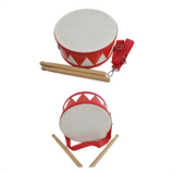 B72A Drum Snare Kids Percussion Toys Children Instrument Children Hand Wooden 8Inch Rhythm Sense Instrument Set Durable Red & Wh