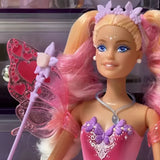 Genuine Barbie Doll Princess Color Changing Dream Butterfly Fairy Toy Figure for Girls Cute Collectible Birthday Gift Toy