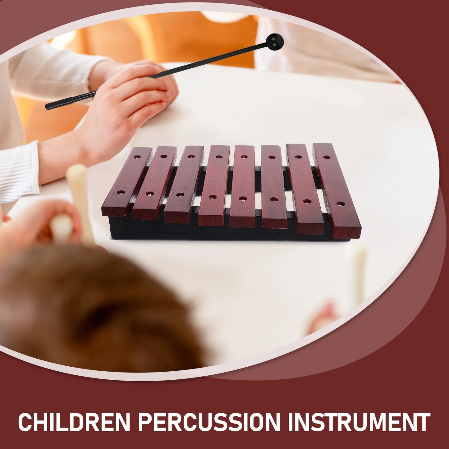 1Set Wooden Xylophone Kids Percussion Instrument Music Education Cognitive Plaything Wooden Xylophone Knocking Piano Toy