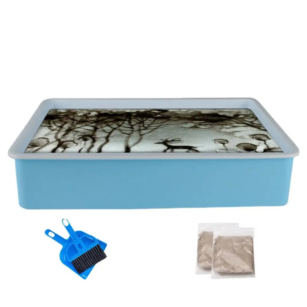 Sand Painting Table LED Tabletop Lightbox Light Board For Kids Sand Art Tabletop Lightbox Kinetic Art For Girls And Boys As