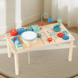 Activity Table Activity Center, Shape Sorter, Wooden Sensory Toys for 1+ Year Old, Children, Infant, Boys ,Girls Birthday Gifts