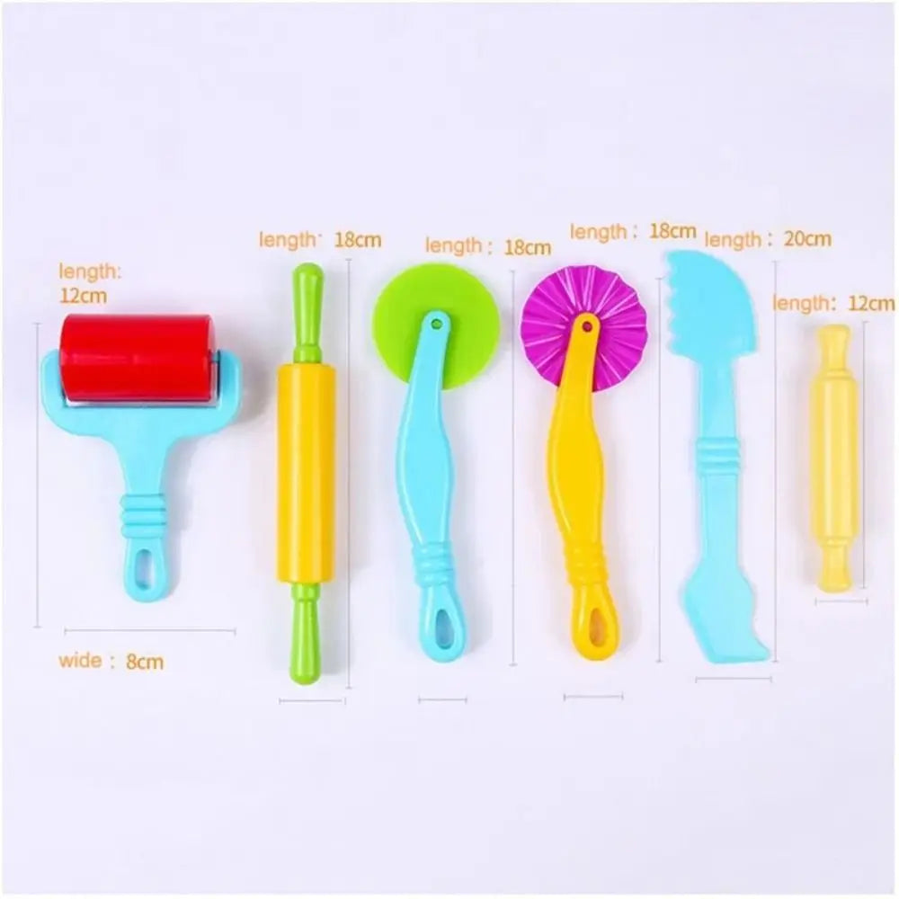 Plastic Playdough Model Tool 3D Tool Kit 3D Plasticine Tools Deluxe Set Animals Model Playdough Set Clay Moulds Child