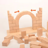 Kids Toy Roman Bridge Beech Wooden Blocks Bricks Toy Preschool Educational