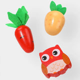 Wooden Shape Assortment Matching Children Toys Numbers Geometry Animals Game Cart Montessori Education Building Blocks Kids Toys