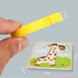 High Quality 3D Wooden Puzzle Baby Cartoon Animal Traffic Jigsaw Early Learning Cognition Game Puzzle Toys Gifts for Children