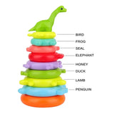 Rainbow Balance Stacking Ring Game Preschool Learning Stacker Montessori Toy For Traveling Schools Daycare Centers Kindergarten
