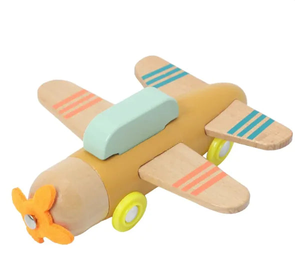 Creative Children's Wooden Small Airplane Toy Puzzle Exercise