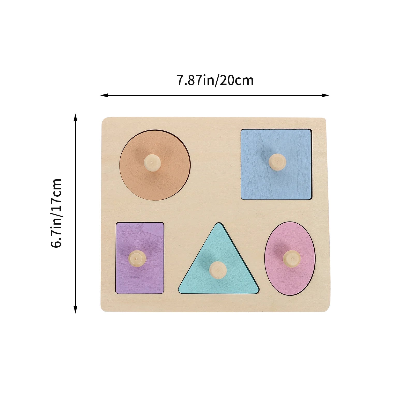 1Set Shape Peg Puzzle Board Colored Shapes Wooden Learning Plaything Early Child Education Brain Logic Development Matching