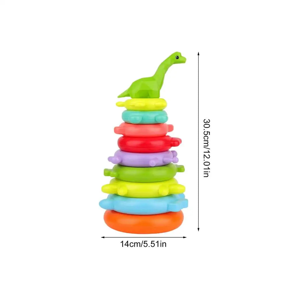 Rainbow Balance Stacking Ring Game Preschool Learning Stacker Montessori Toy For Traveling Schools Daycare Centers Kindergarten