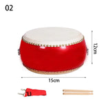 Cowhide Snare Drum Performance Drum with Drumsticks Children Music Toys Musical Education Percussion Instrument Kit 3-9inch