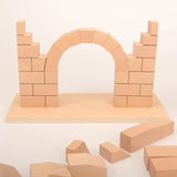 Kids Toy Roman Bridge Beech Wooden Blocks Bricks Toy Preschool Educational
