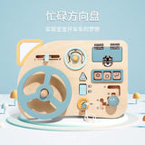 Early Childhood Education Wooden Steering Wheel Toys Parent-child Interaction Learning Driving Puzzle Toys Early Learning Aids