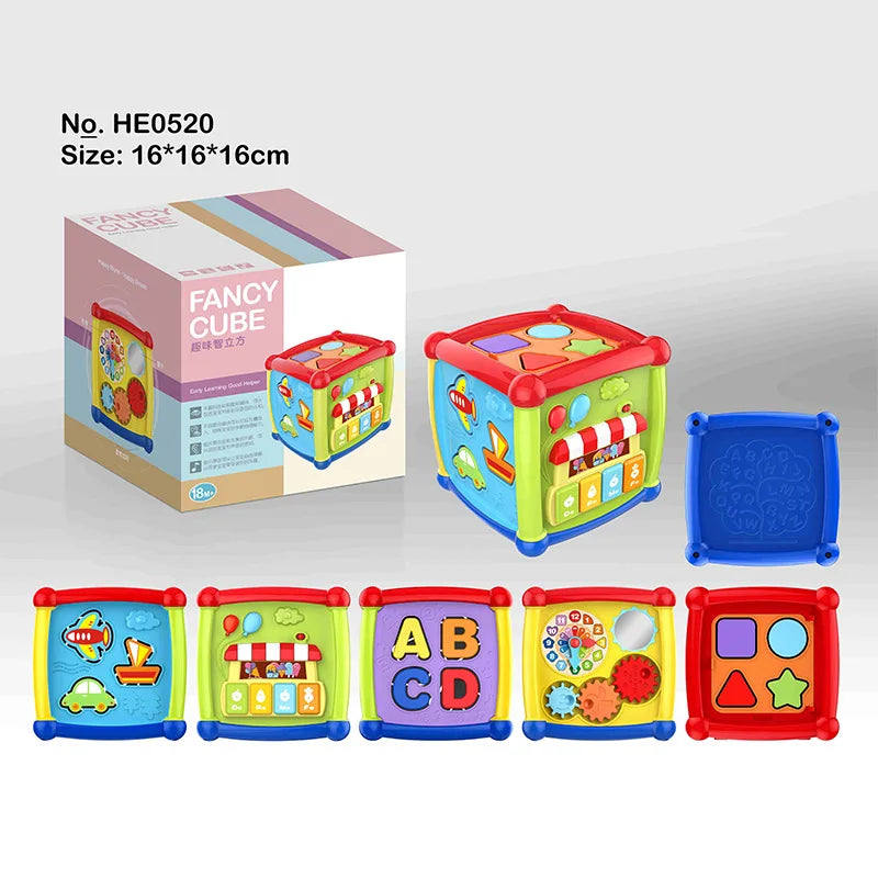 Hexagon Shape Puzzle Cube Educational Learning Kids Toy Cognitive Development Activity for Babies Early Education