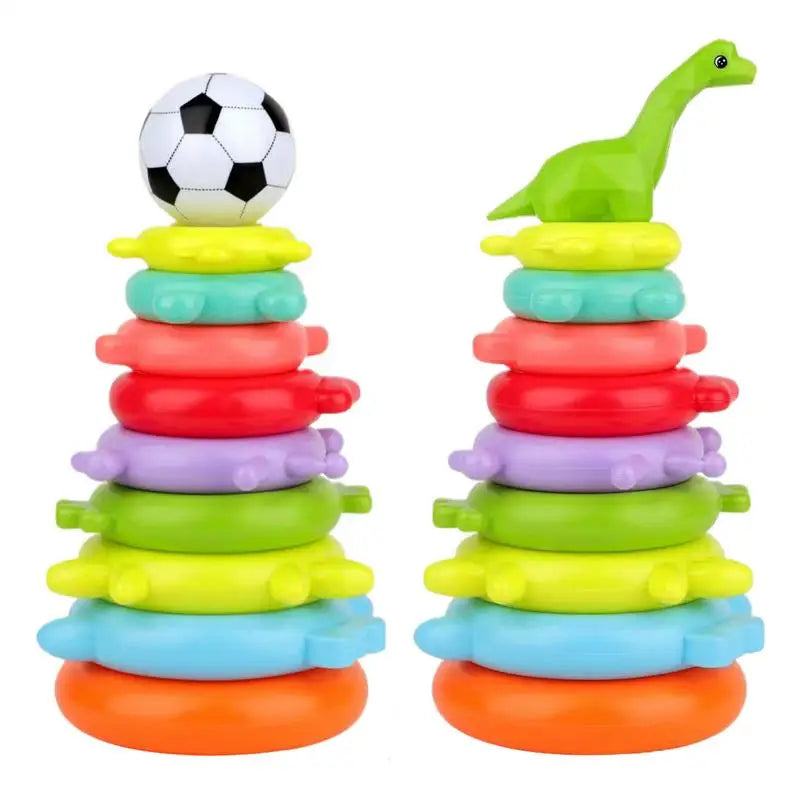 Rainbow Balance Stacking Ring Game Preschool Learning Stacker Montessori Toy For Traveling Schools Daycare Centers Kindergarten