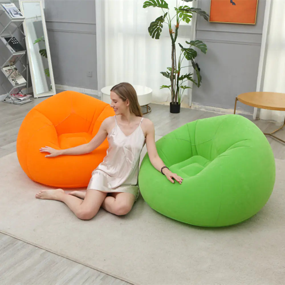 Inflatable Single Sofa Chair - Foldable Outdoor Bean Bag