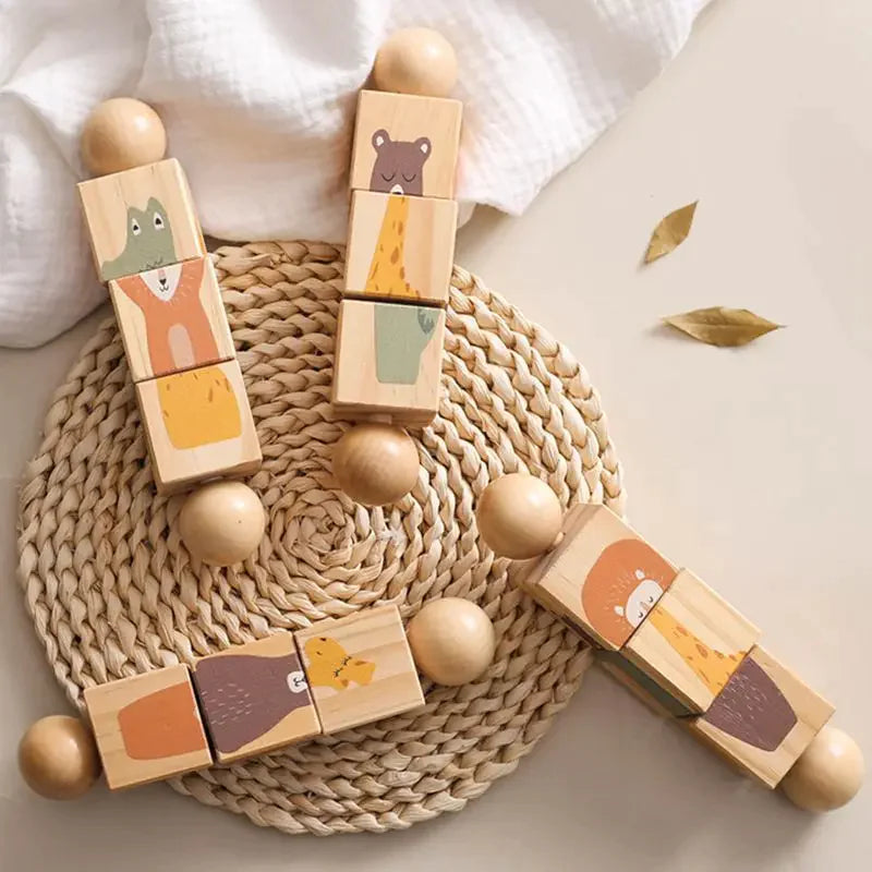 Wooden Rotating Animal Matching Toy